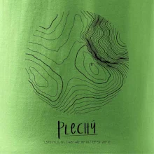 Plechý - vrstevnice v kruhu