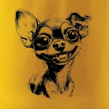 Čiernobiela karikatúra čivava Čiernobiela karikatúra čivava