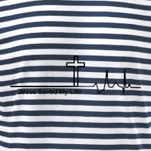 Jesus Saved My Life kríž ekg