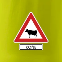 Dopravní značka - Pozor koně / kráva Dopravní značka - Pozor koně / kráva
