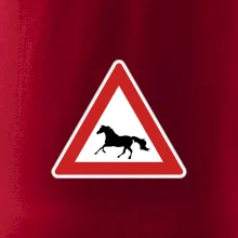 Dopravná značka - Pozor kôň bežiaci