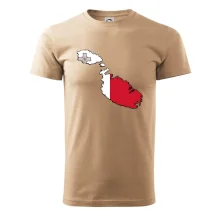 Mapa Malta s vlajkou