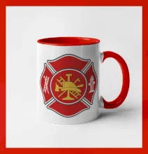 Fire department logo červené