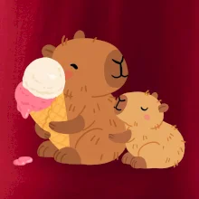 Kapybara so zmrzlinou