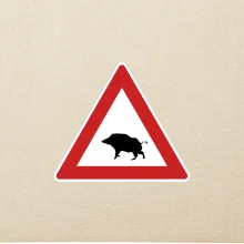 Dopravná značka - Pozor diviak