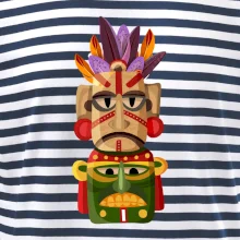 Mayová maska s perím