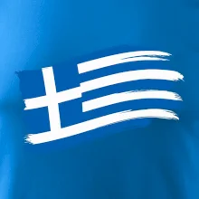 Grécko vlajka - štetkou