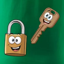 Parové tričká - Zámok a kľúč