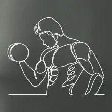 Fitness muž jedným ťahom