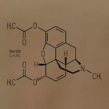 Molekulárna štruktúra Heroín