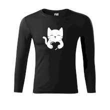 Mačka drží srdce Mačka drží srdce