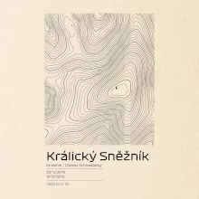 Králický Sněžník - vrstevnice v obdĺžniku