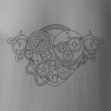 Steampunk srdce kreslené