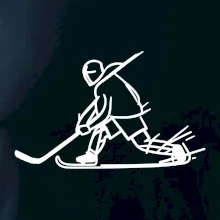 Kreslený hokejista tučnou fixkou Kreslený hokejista tučnou fixkou