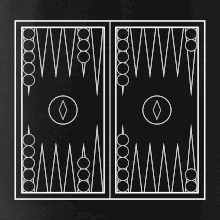 Backgammon čiernobiely