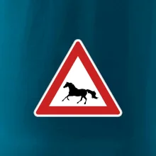 Dopravná značka - Pozor kôň bežiaci