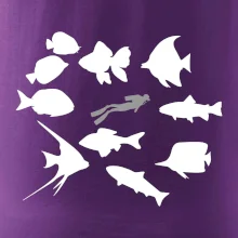 Potápač ryby štvorec