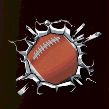 Americký futbal lopta v triku