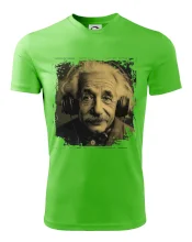 Albert Einstein so slúchadlami