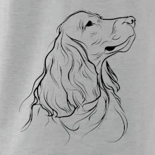 Anglický kokeršpaniel čierna kresba