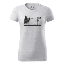 Disc golf - žena čierny obrázok