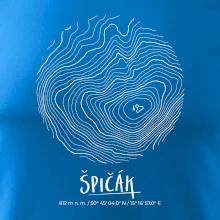 Špičák - vrstevnice v kruhu