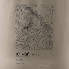 Kriváň - vrstevnice v obdĺžniku