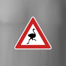 Dopravná značka - Pozor pštros