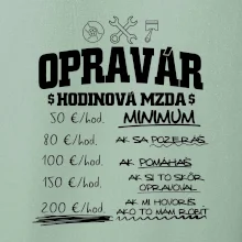 Hodinová mzda - opravár