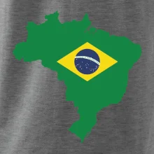 Brazília vlajka v mape