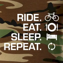 Ride Eat Sleep Repeat bicykel