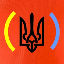 Ukrajina trojzubec s farbami Ukrajina trojzubec s farbami