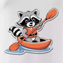 Mýval v kajaku kreslený