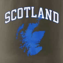 Scotland nápis s mapou