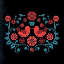 folklór - dva červené vtáčiky folklór - dva červené vtáčiky