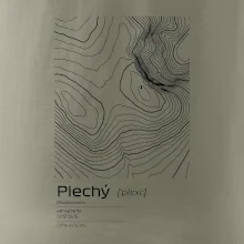 Plechý - vrstevnice v obdĺžniku