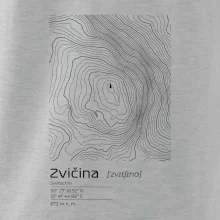 Zvičina - vrstevnice v obdĺžniku