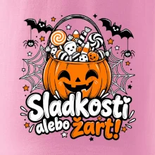 Sladkosť alebo žart tekvicový košík
