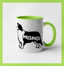 Border kolie mama obrys