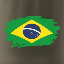 Brazília vlajka štetkou