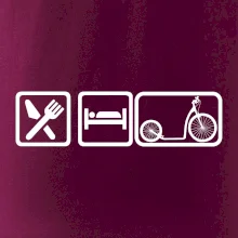 Eat sleep kolobežka veľké a malé koleso