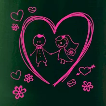 Svadba - kreslené srdce
