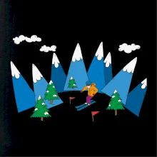 Lyžiar a farebné hory Lyžiar a farebné hory