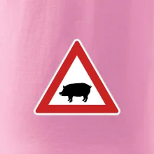 Dopravná značka - Pozor prasa domáca