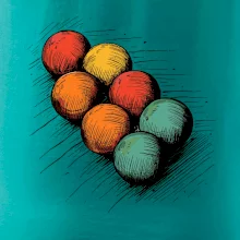 Petanque guľa kresba