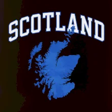 Scotland nápis s mapou