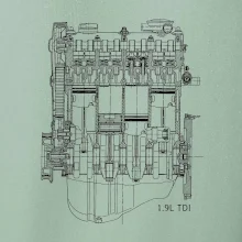 Motor Škoda/ VW 1.9L  TDI ze předu