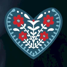 Folklór - srdce modré plné