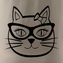 Mačacie dievča s okuliarmi