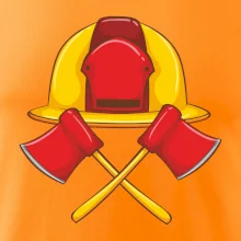 Hasičská helma a sekera